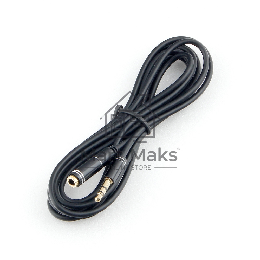 Кабель аудио удлинительный Cablexpert CCAB-02-35MF-2MB. 3.5 Jack (M)/3.5 Jack (F), черный, 2м, блистер