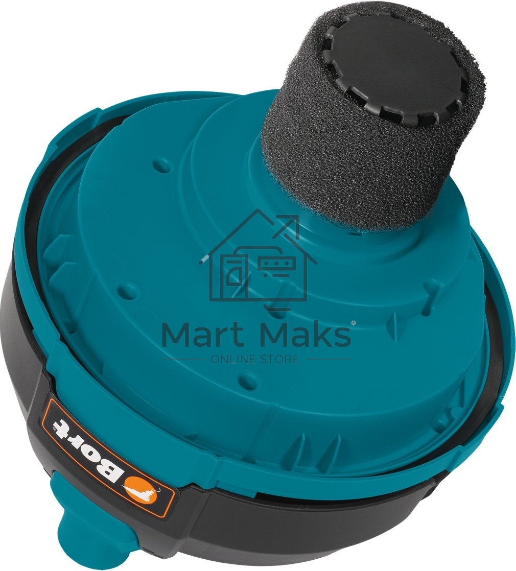 Строительный пылесос Bort BSS-1220 черный (93412598) 240/1200 Вт, уборка сухая/влажная, пылесборник мешок/контейнер, 20 л