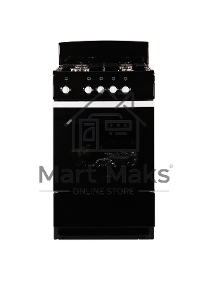Плита газовая De Luxe 5040.38Г (Щ) черный, конфорок 4 шт, духовка 43 л, 50 см x 85 см x 50 см