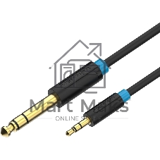 Кабель Vention аудио Jack 6,5 мм M/3,5 M - 1 м