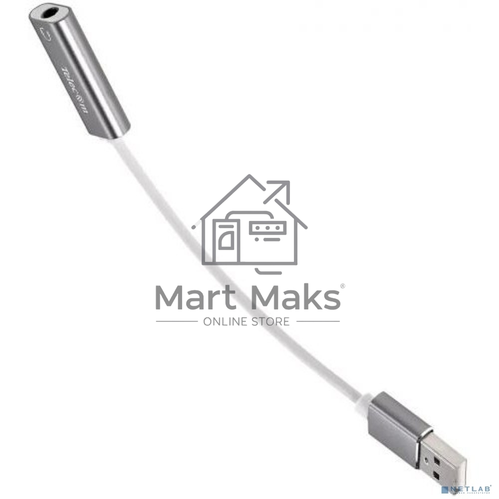 Переходник аудио USB2.0(M)-->3.5мм F (гнездо) Telecom 0.1м
