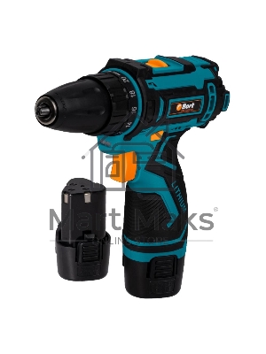 Дрель-шуруповерт Bort BAB-12x2Li-FD, Аккумуляторная, 12В, 2 АКБ