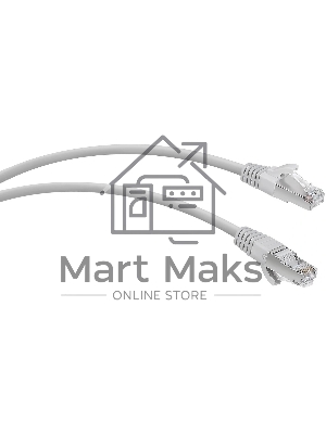 Патч-корд WRline WR-PC-RJ45-FTP-5E-1-GY F/UTP общий экран RJ-45 вил.-вилка RJ-45 cat.5e 1м серый LSZH (уп.:1шт)