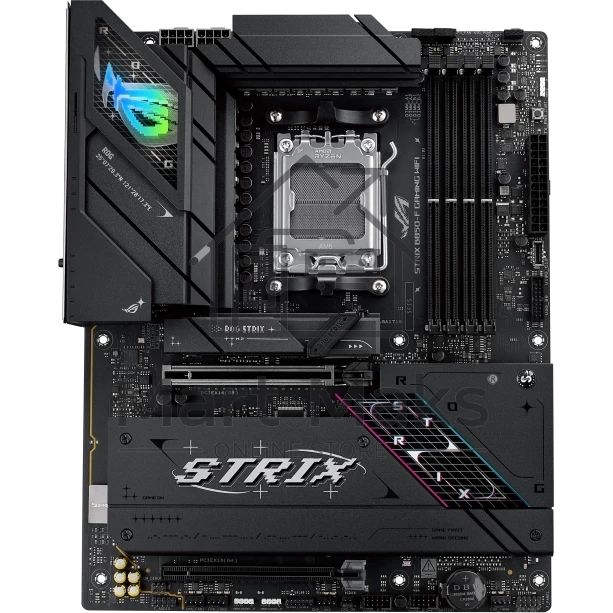 Материнская плата ASUS ROG STRIX B850-F GAMING WIFI, AM5, AMD B850, 4xDDR5, 2xSATA, 4xM.2, 1xPCIe 5.0 x16, 1xPCIe 4.0 x16, 1xPCIe x4, 1xDP, 1xHDMI, 1x2.5Gb LAN, 1xUSB-C 20Gbps, 1xUSB-C 10Gbps, 3xUSB-A 10Gbps, 4xUSB 5Gbps, 4xUSB 2.0, 3x3.5 мм, 7.1, ATX