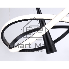 Подвесной светодиодный светильник Ambrella light FL5368/2+1 BK черный 47W 3000K-6400K D480*1200 (ПДУ ИК)