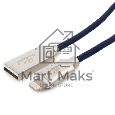 Кабель USB Cablexpert для Apple CC-P-APUSB02Bl-1M, MFI, AM/Lightning, серия Platinum, длина 1м, синий, блистер