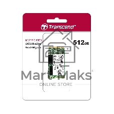 Накопитель SSD  Transcend 512Gb MTS430  (SATA3, up to 560/500MBs, 85000 IOPs, 3D TLC, 22х42мм)