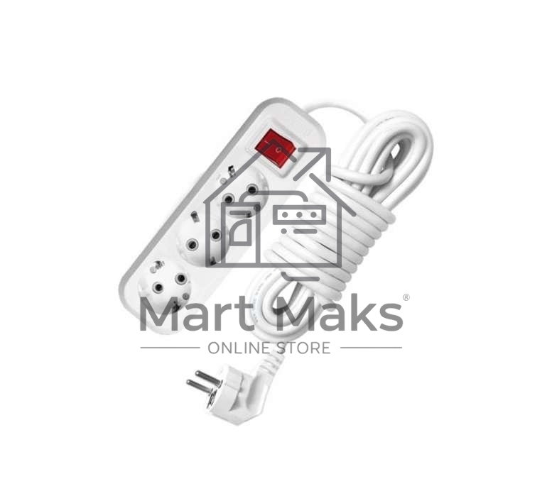 Удлинитель 3х2м с заземл. 16А IP20 S-303 с выкл. ПВС 3х1 UNIVersal 9634418