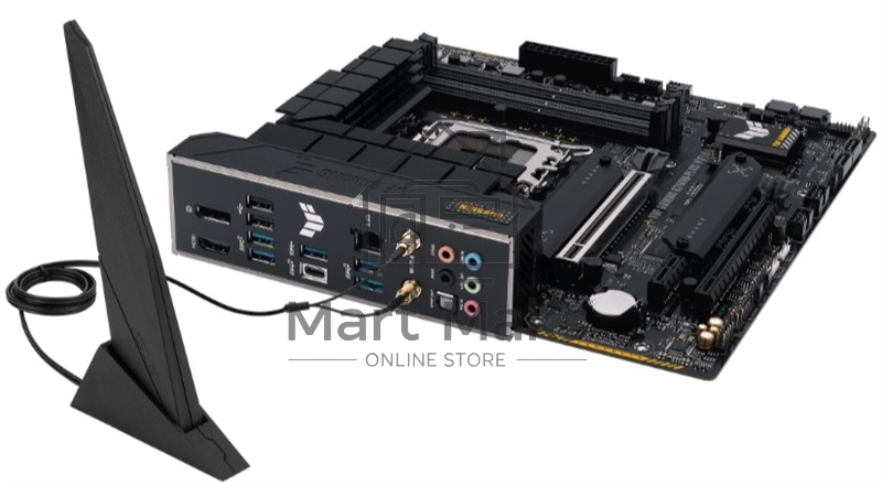 Материнская плата ASUS TUF GAMING B760M-PLUS WIFI D4, LGA 1700, Intel B760, 4xDDR4, 4xSATA, 2xM.2, 1xPCI-E 5.0 x16, 1xPCI-E 4.0 x4, 1xUSB-A 3.2 Gen 1, 4xUSB-A 3.2 Gen 2, 2xUSB 2.0, 1xUSB-C 3.2 Gen 2x2, 1x2.5Gb LAN, 5x3.5 мм, 7.1, Wi-Fi 6, Bluetooth 5.2, M