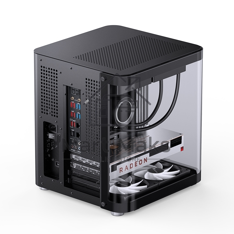 Корпус без блока питания Корпус JONSBO TK-1 Black 2.0 MATX без БП, mini-ITX, micro-ATX, черный