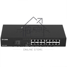 Коммутатор D-Link DGS-1016D/J1A, 16×1 Гбит/с, неуправляемый