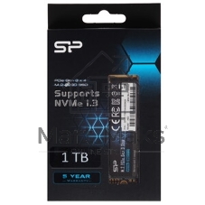 Накопитель SSD Silicon Power P34A60, 1Tb, PCIe 3.0 x4, M.2 2280, NVMe, R/W 2200/1600