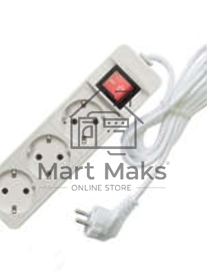 Удлинитель быт. ТМ Союз 2200 Вт 3гн. ПВС 5м 481S-7305