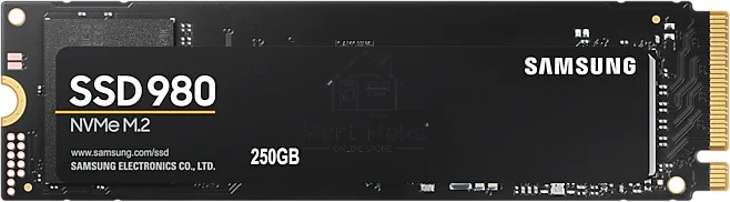 Накопитель SSD Samsung 980, 250GB, PCIe 3.0 x4, M.2 2280, NVMe, R/W 2900/1300
