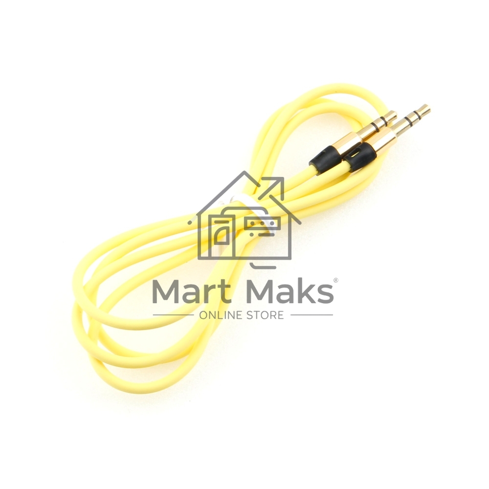 Кабель аудио Cablexpert CCAB-01-35MM-1MY, 3.5 Jack (M)/3.5 Jack (M), желтый. 1м, блистер