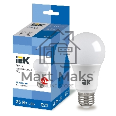 Лампа cветодиодная LED A80 шар 25Вт 230В 6500К E27 IEK LLE-A80-25-230-65-E27