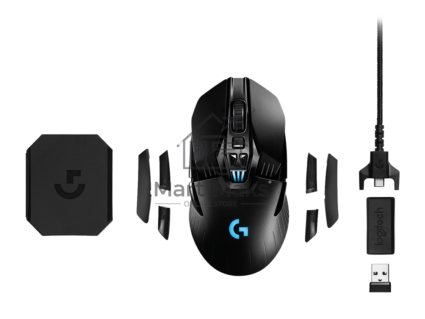 Мышь беспроводная Logitech G903 LIGHTSPEED черный, 25600 dpi, радиоканал, USB, кнопки - 11