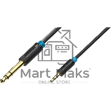 Кабель Vention аудио Jack 6,5 мм M/3,5 M - 1 м