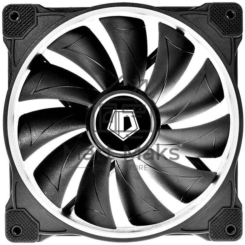 Вентилятор ID-COOLING ZF-14025-ARGB 140x140x25мм (60шт./кор, Пульт управления, PWM, Low Noise, резиновые углы, Addresable RGB, 800-1600об/мин)  BOX