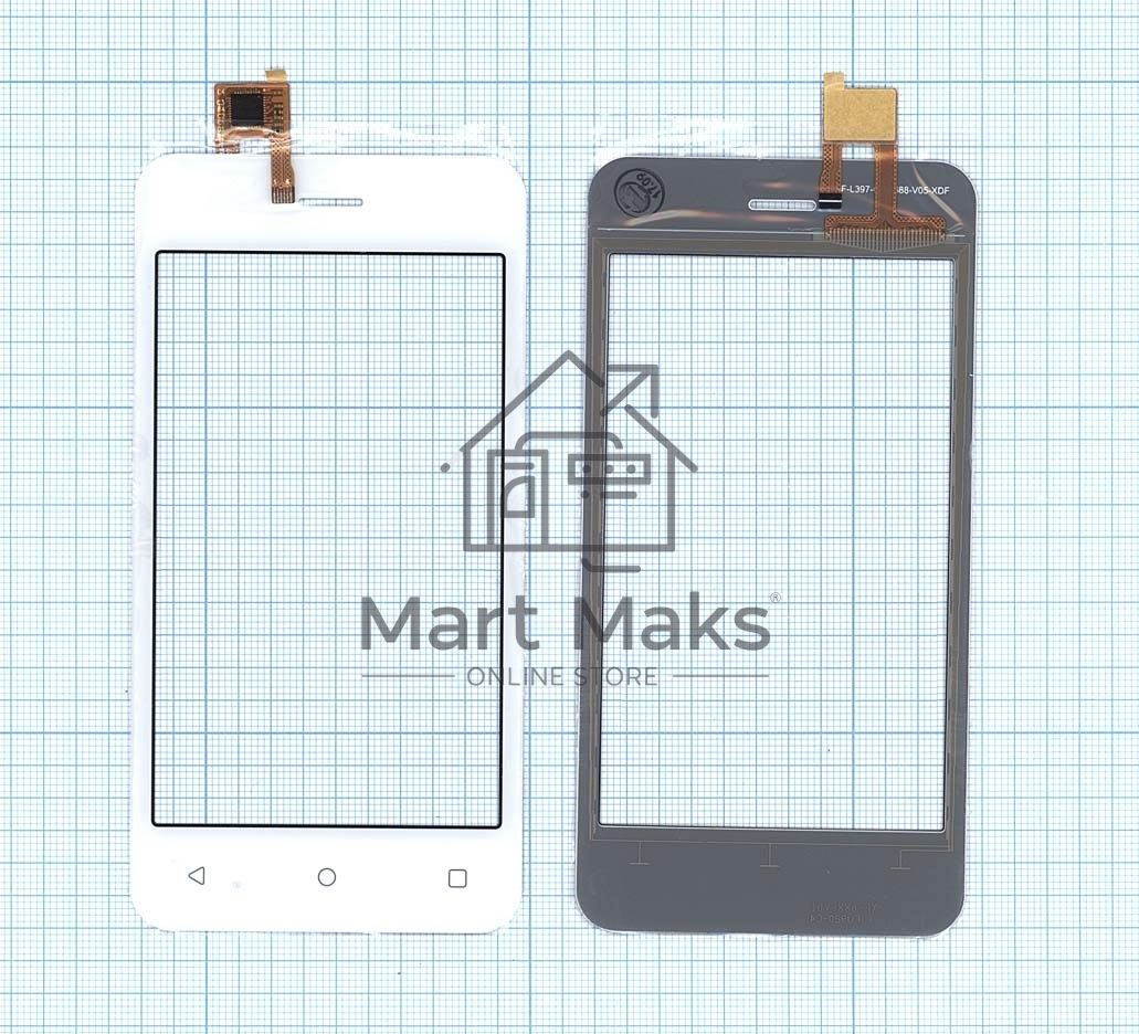 Сенсорное стекло (тачскрин) для Fly FS406 Stratus 5, белое