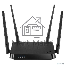 Роутер D-Link DIR-822/RU/E1A, Wireless AC1200 Dual-Band Router with 1 10/100Base-TX WAN port and 4 10/100Base-TX LAN ports.802.11b/g/n compatible, 802.11AC up to 866Mbps,1 10/100Base-TX WAN port, 4 10/100B