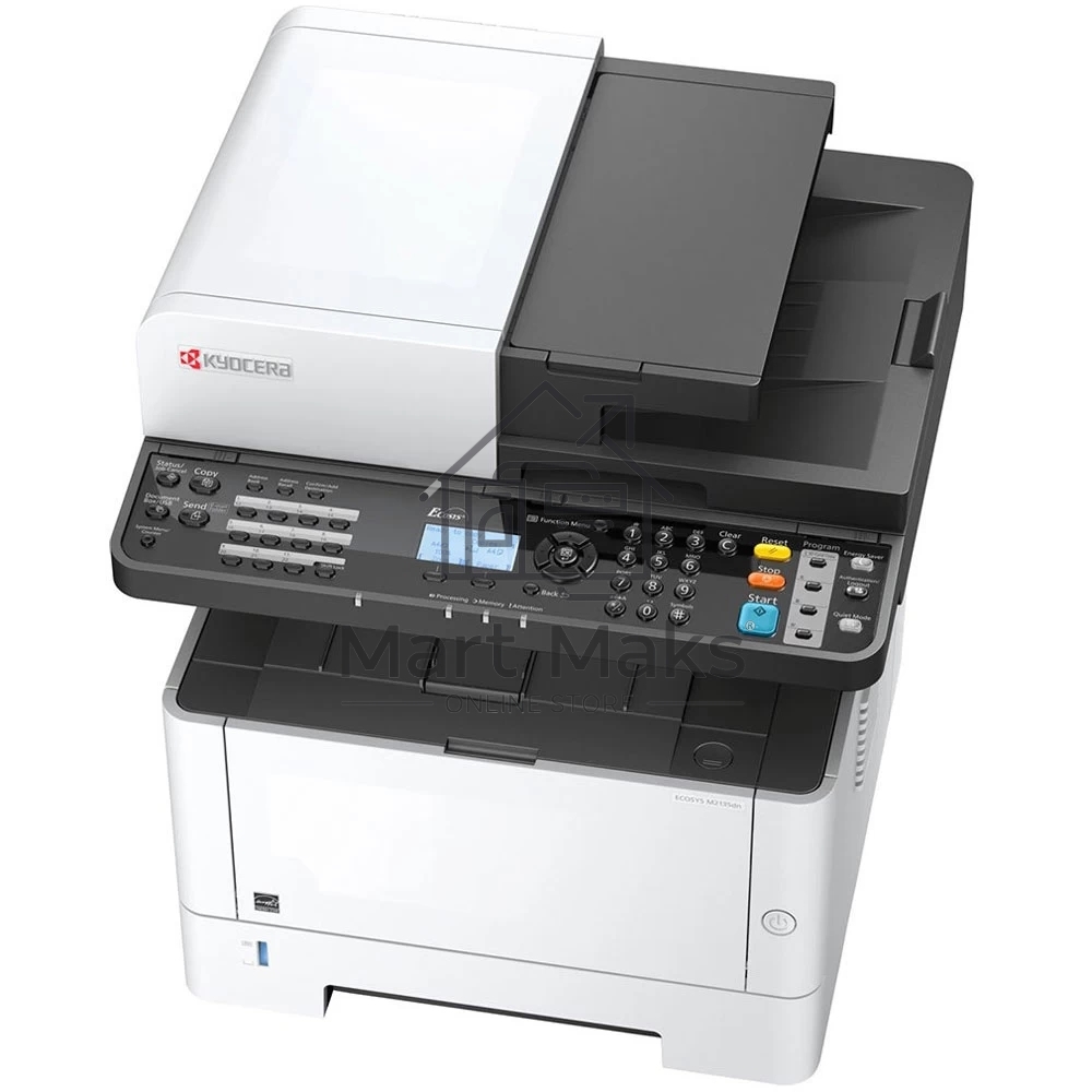 МФУ лазерный Kyocera Ecosys M2135dn (1102S03NL0), A4, ч/б, печ. до 35 стр/мин., скан. до 40 стр/мин (ч/б) 16 стр/мин. (цвет), 1200 x 1200 dpi (печать) 600x600dpi (скан.), USB, RJ-45