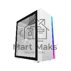 Компьютерный корпус без блока питания PCCooler LM300 ARGb WH, Tempered Glass Mid Tower, белый, ABS, TG, SPCC, 1x120мм ARGb mATX, ITX 170/330/mm 2x2.5