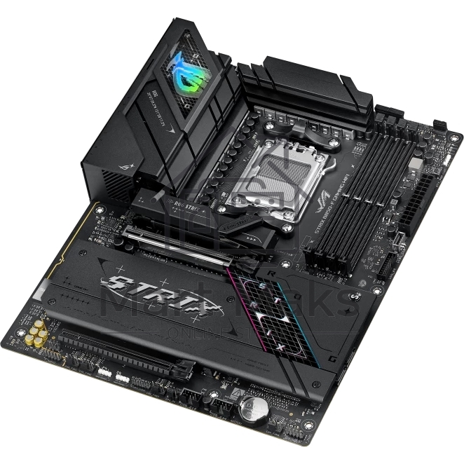 Материнская плата ASUS ROG STRIX B850-F GAMING WIFI, AM5, AMD B850, 4xDDR5, 2xSATA, 4xM.2, 1xPCIe 5.0 x16, 1xPCIe 4.0 x16, 1xPCIe x4, 1xDP, 1xHDMI, 1x2.5Gb LAN, 1xUSB-C 20Gbps, 1xUSB-C 10Gbps, 3xUSB-A 10Gbps, 4xUSB 5Gbps, 4xUSB 2.0, 3x3.5 мм, 7.1, ATX