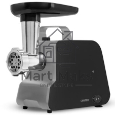 Мясорубка электрическая Centek CT-1603 черный, 2000 Вт, 2.0 кг/мин, реверс, защита от перегрузки, насадки - 4