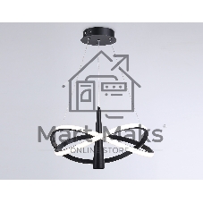 Подвесной светодиодный светильник Ambrella light FL5368/2+1 BK черный 47W 3000K-6400K D480*1200 (ПДУ ИК)