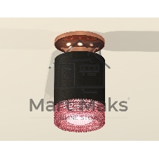 Светильник Ambrella Light XS6302182 SBK/PPG/PI черный песок/золото розовое полированное/розовый MR16 GU5.3