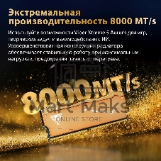 Оперативная память Patriot Viper Xtreme 5 Aurum, DDR5, 32GB (2x16GB), 8000 MHz, CL38, с радиатором, золотистый