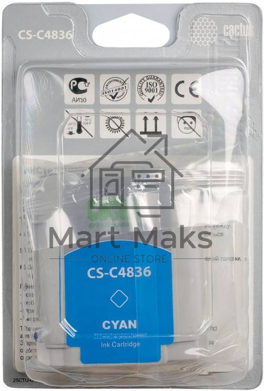 Картридж струйный Cactus CS-C4836 голубой (29 ml) для №11 HP 2000/2500/1000/1100/1200