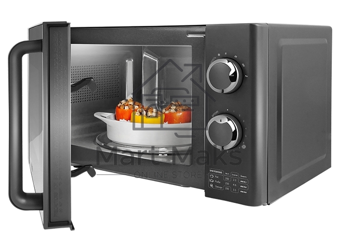 Микроволновая печь Centek CT-1583 серый, 20 л, 700 Вт, переключатели - поворотный механизм