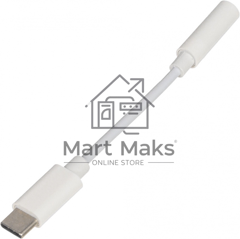 Переходник Buro BHP TPC-JCK USB Type-C (m) Jack 3.5mm (f) белый