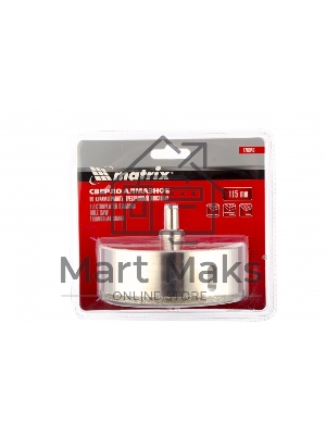 Сверло алмазное Matrix по керамограниту, 115 х 67 мм, 3-гранный хвостовик