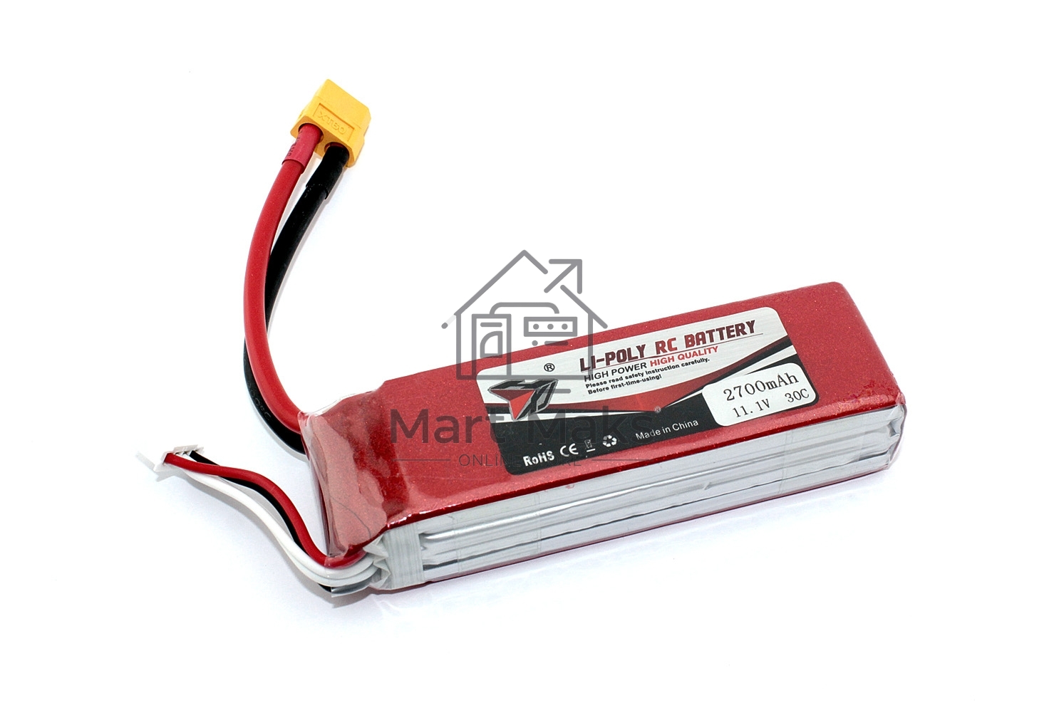 Портативный аккумулятор Li-Pol 11.1V 803496 2700mah разъем XT60-Plug