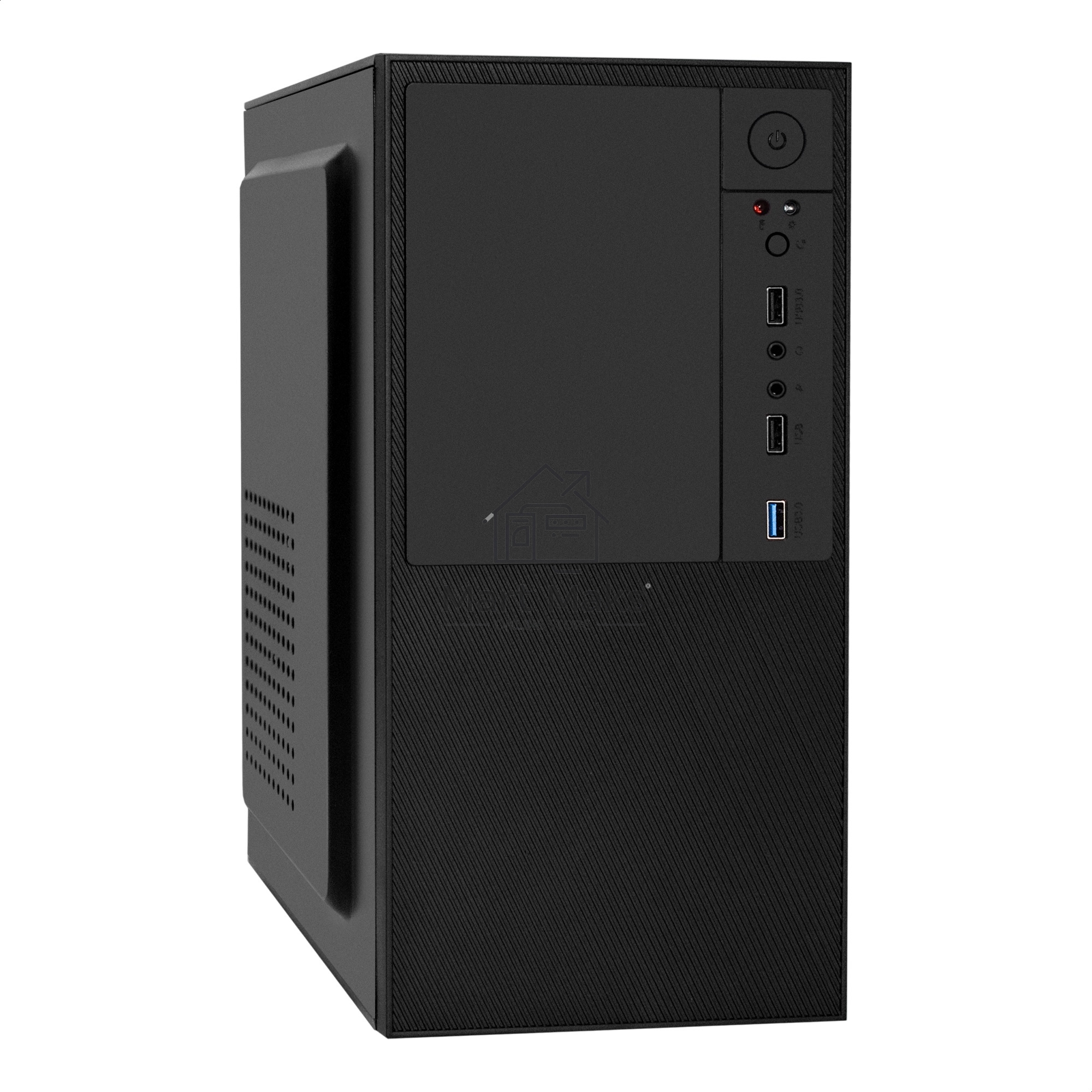 Компьютерный корпус Minitower ExeGate BAA-308U2-UNS350 (mATX, БП UNS350 с вент. 12см, 1*USB+2*USB3.0, HD Audio, черный)