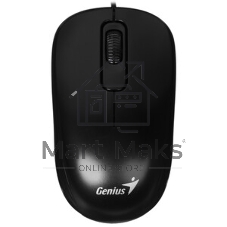 Мышь проводная Genius DX-110 черный, 1000 dpi, USB, кнопки - 3