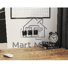 Комплект механизма розетки ALFA Черный матовый 2USB A+C 20W (быстрая зарядка) QUANT (AP8110, VM177) MA811010