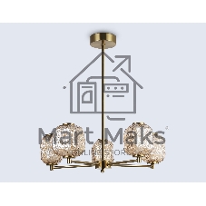 Светильник Ambrella light LH30104/5 SB/TI бронза/янтарь 27W 3000K D660*700