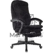 Кресло руководителя Бюрократ T-9950MSG-F Fabric черный Light-20, крестов. пластик, подст. для ног