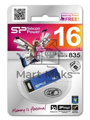 Флешка USB R/W 16 Gb Touch 835 SP016 GbUF2835V1B USB 2.0 синий