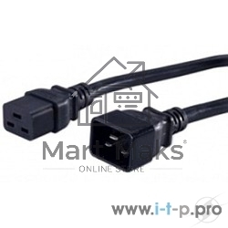 Кабель Hyperline PWC-IEC19-IEC20-1.8-BK Кабель питания IEC 320 C19 - IEC 320 C20 (3x1.5), 1.8 м