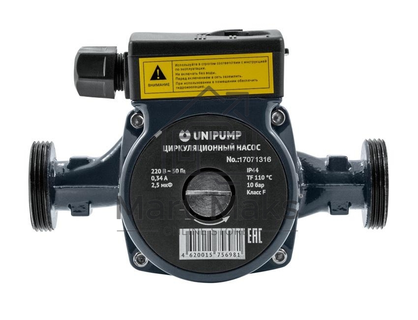 Насос циркуляц. UNIPUMP CP 25-40 180  (отопл.) 72 Вт. Напор 4м. 48 л/мин. 10 бар. Внеш резьба 1,5