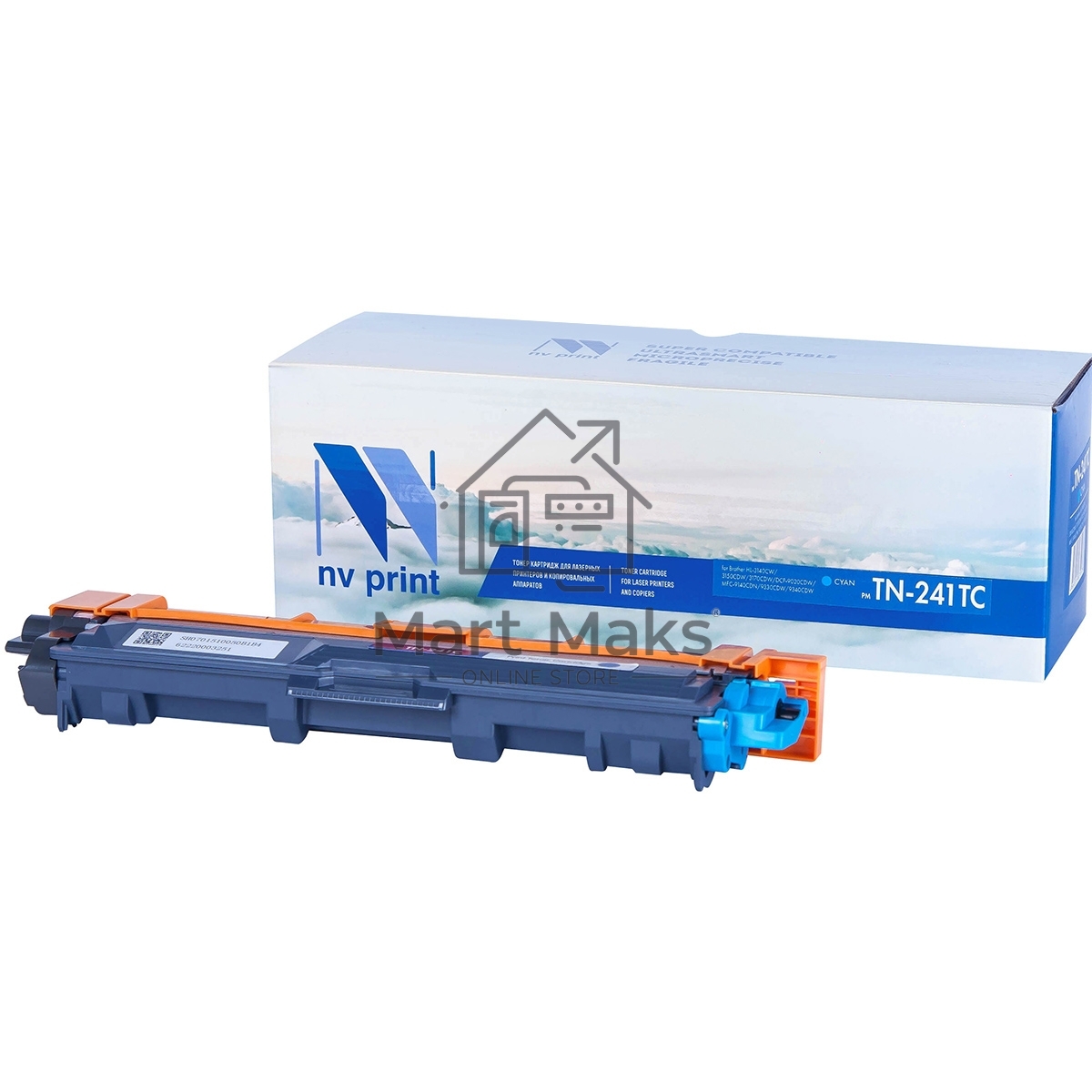 Картридж NVPrint совместимый Brother TN-241T Cyan для HL-3140CW/3150CDW/3170CDW/DCP-9020CDW/MFC-9140CDN/9330CDW/9340CDW (1400k)