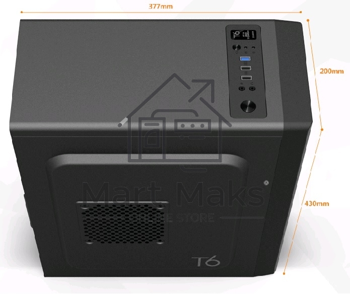 Компьютерный корпус Zalman ZM-T6 черный без БП ATX 1xUSB2.0 1xUSB3.0 audio bott PSU