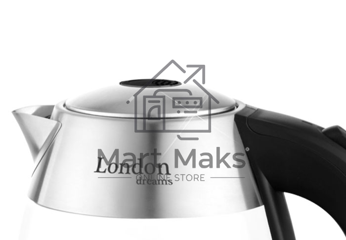 Чайник Centek CT-0059 London, стекло, 1.8л, 2200Вт, LED-подсветка, отделка нерж.