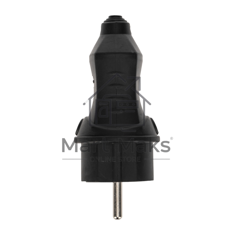 Вилка прямая влагозащищенная 2P+PE 230V, 16 А, IP44 каучук PROconnect