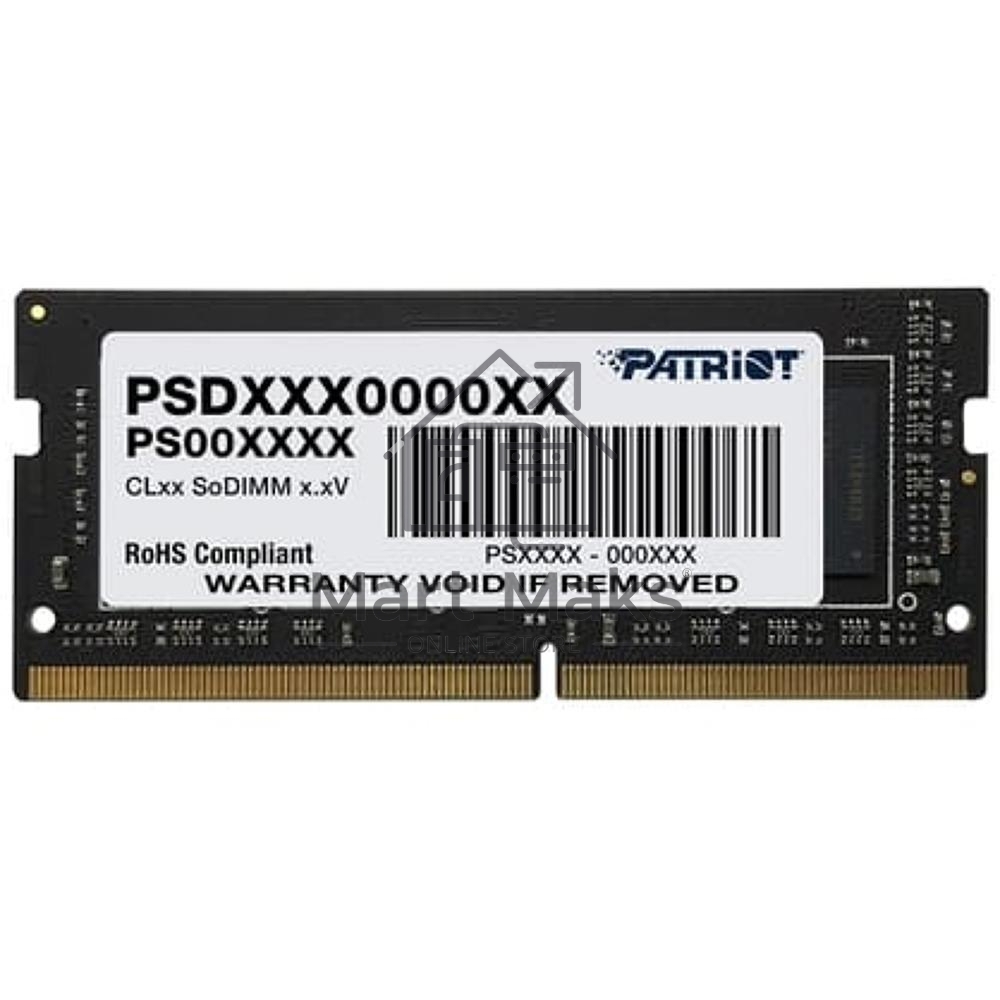 Оперативная память Patriot Signature, DDR4, 8GB (1x8 GB), 3200 MHz, CL22, SO-DIMM